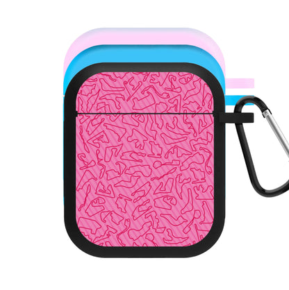 Track Outlines Pink AirPods Case