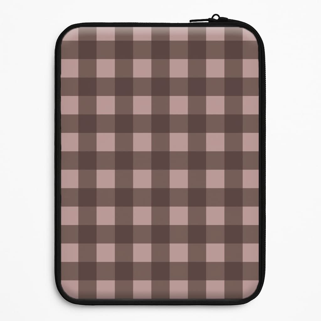 Chocolate Gingham Universal Laptop Sleeve