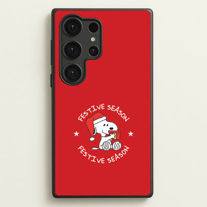 Cartoon Beagle Festive Season Galaxy S25 Ultra Case