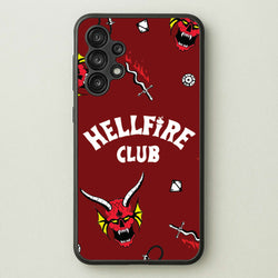 Hellfire Club Icons Collage Red Galaxy A13 Case