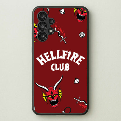 Hellfire Club Icons Collage Red Galaxy A13 Case