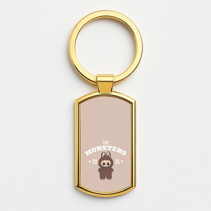 Cute Monster 2025 Biege Gold Keyring