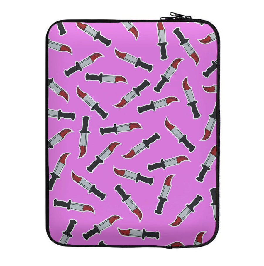 Bloody Knife Pattern Laptop Sleeve