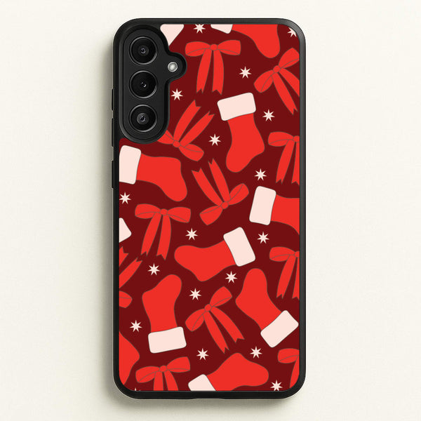 Stockings And Bows Pattern Galaxy A34 Case