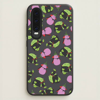 Vampire Frogs And Vegetables Pattern - Halloween Huawei P30 Case
