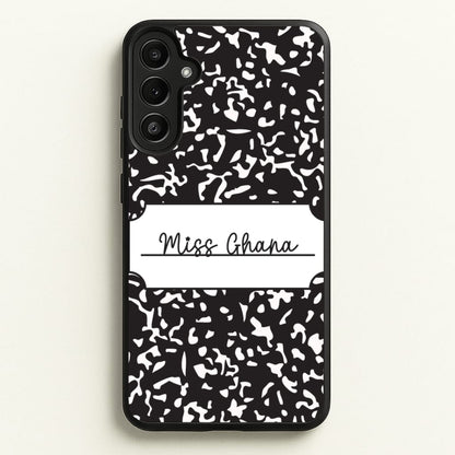 Personalised School Notebook Galaxy A36 Case