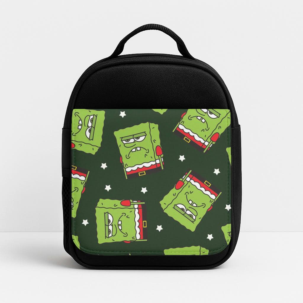 Grumpy Christmas Cartoon Sponge Pattern Lunchbox