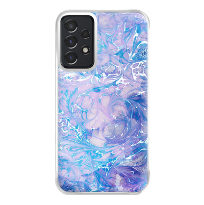 Sea Blue Swirly Marble Phone Case