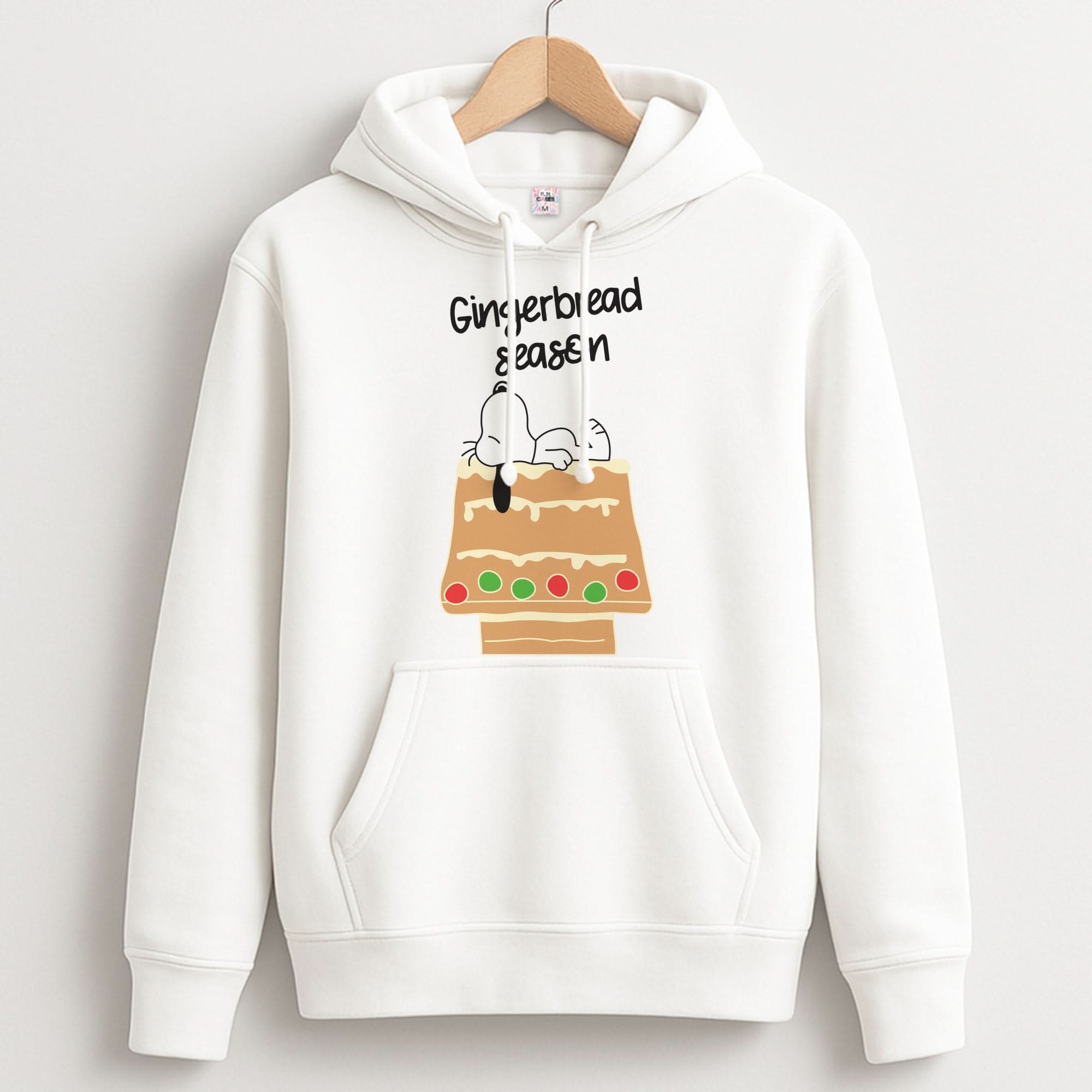 Cartoon Beagle Gingerbread House Hoodie