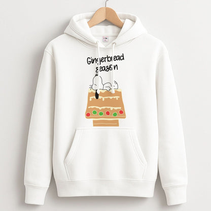 Cartoon Beagle Gingerbread House Unisex Hoodie
