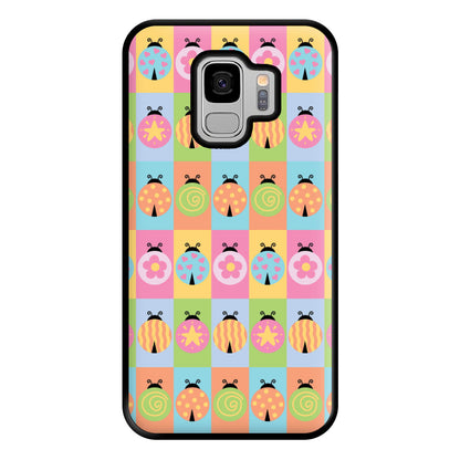 Cartoon Ladybugs Colourful Pattern Galaxy S9 Case