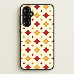 Geometric Christmas Stars Pattern Galaxy A54 Case