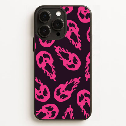 Trippy Ghost Face Pattern iPhone 16 Pro Max Case