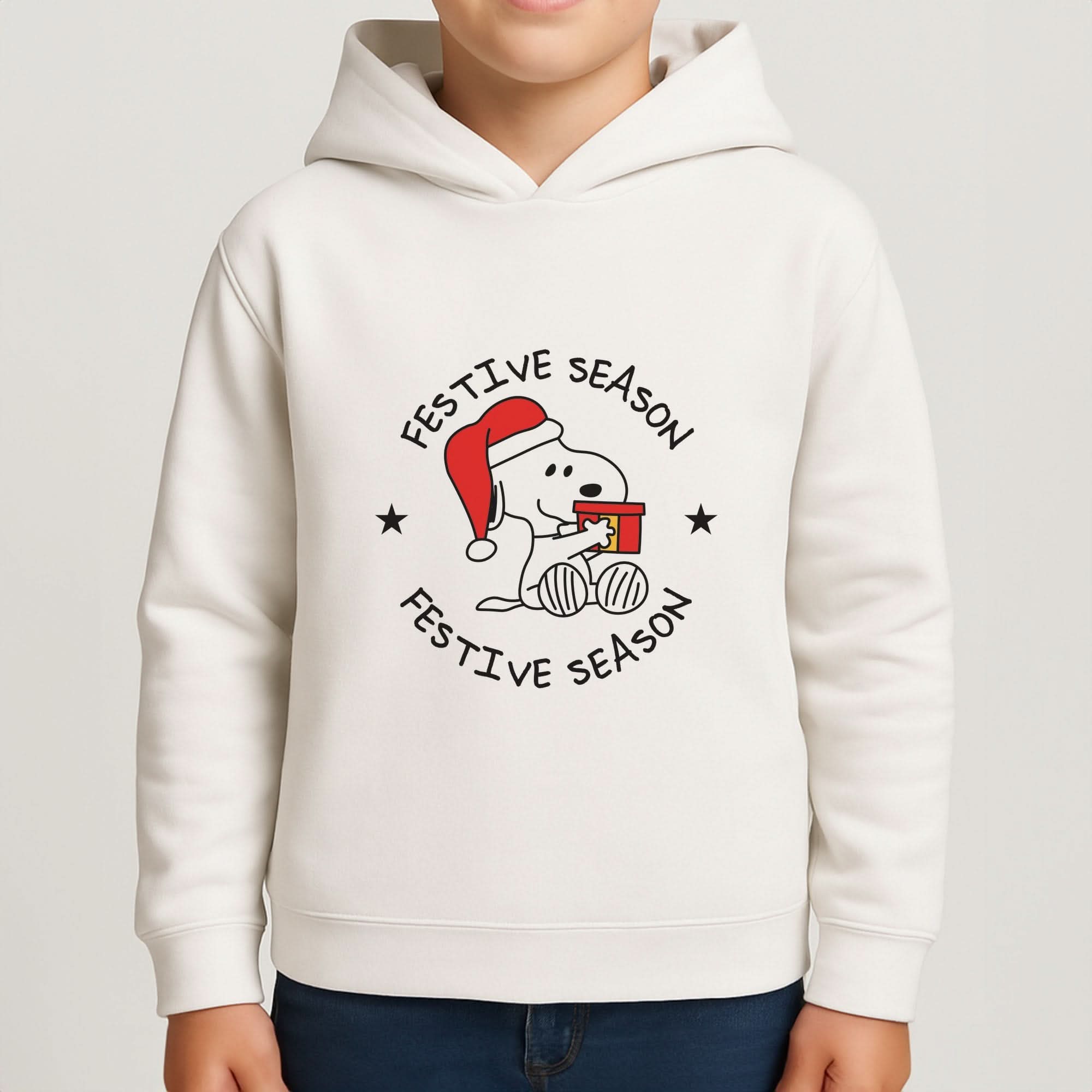 Cartoon Beagle Festive Season Boys Hoodie