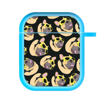 Frenchie With Goggles Pattern AirPods Case