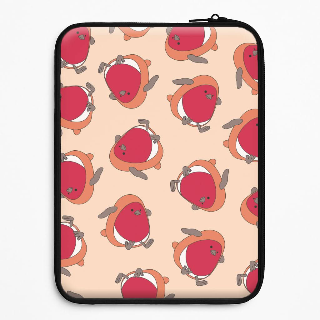Christmas Robin Plush Pattern Laptop Sleeve