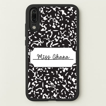 Personalised School Notebook Huawei P20 Case