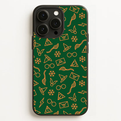 Christmas Wizard Icons Pattern iPhone 16 Pro Case