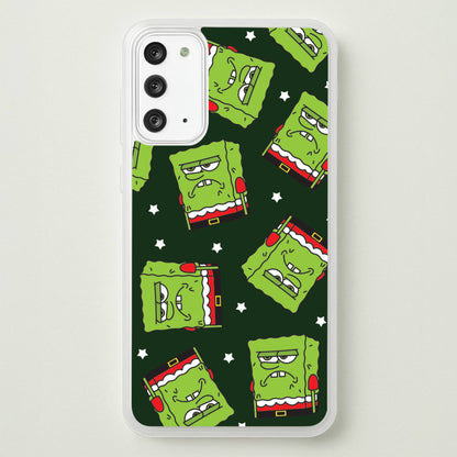 Grumpy Christmas Cartoon Sponge Pattern Galaxy Note 20 Case