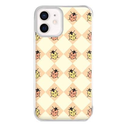 Argyle Ladybugs Pattern iPhone 12 Mini Case
