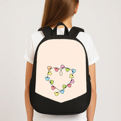 Cartoon Mouse Christmas Fairylights Heart School Bag