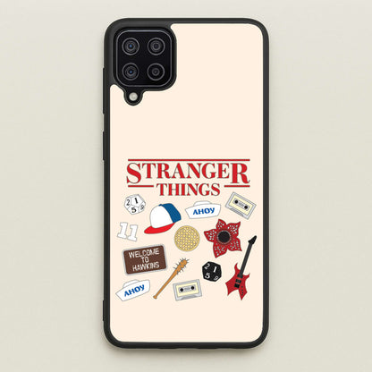 Stranger Things Cartoon Icons Galaxy A12 Case