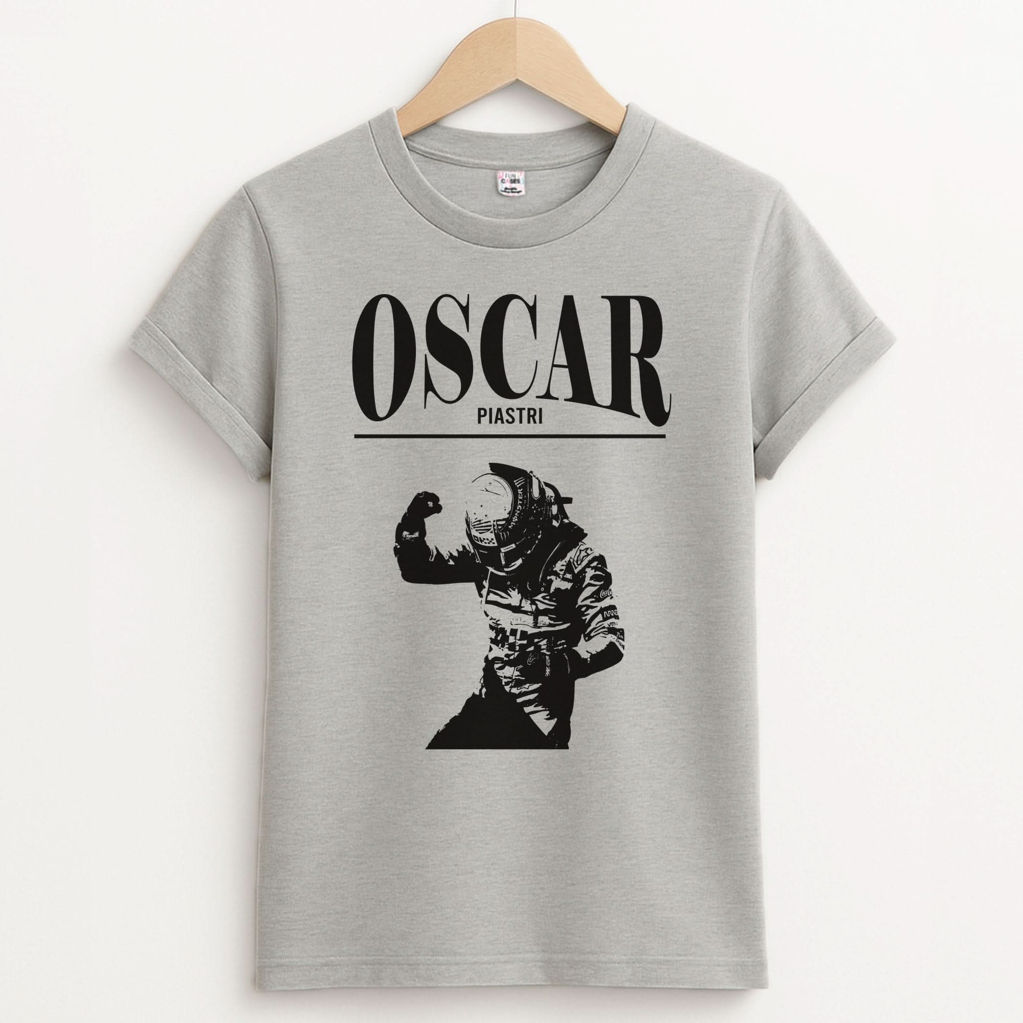 Oscar Orange And Black Unisex Grey T-Shirt