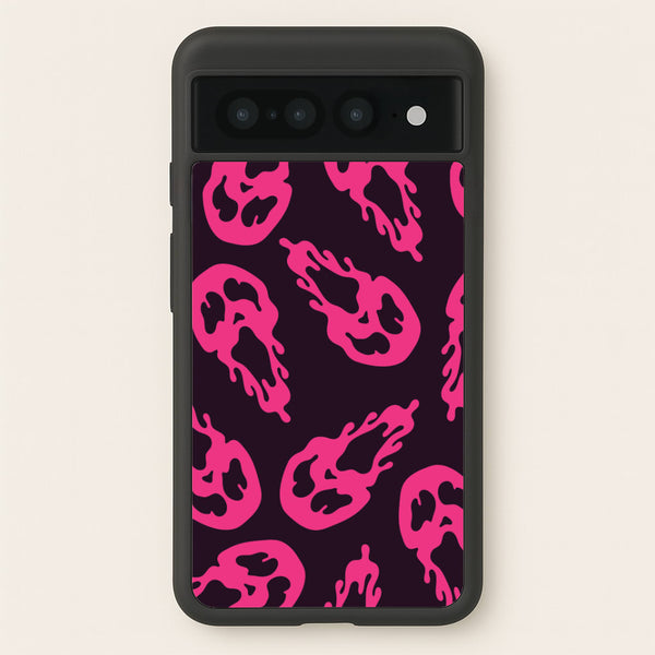 Trippy Ghost Face Pattern Google Pixel 7 Pro Case