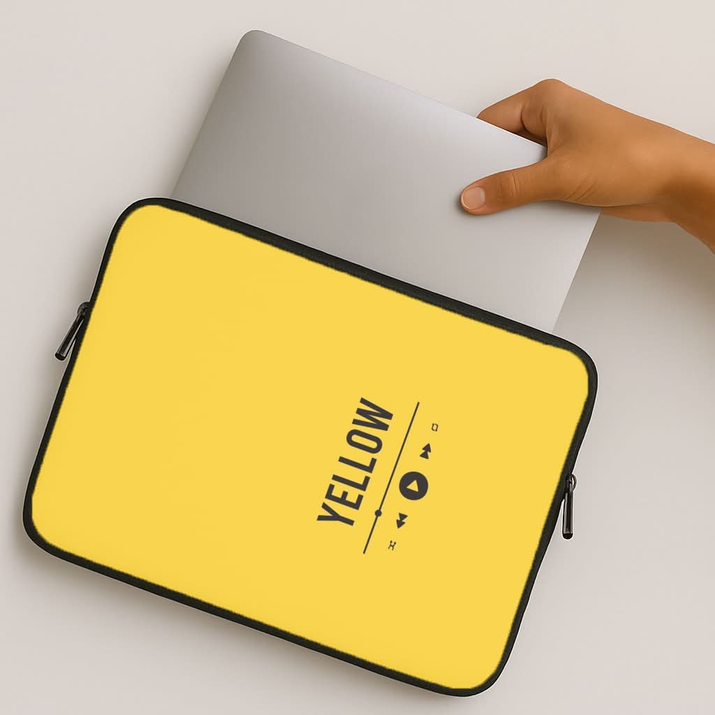 Yellow Music Player MacBook Cover