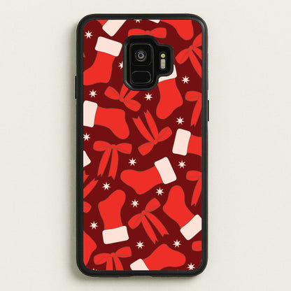 Stockings And Bows Pattern Galaxy S9 Case