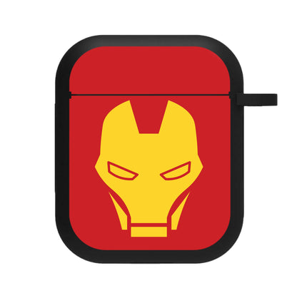 Red Robot Super Hero Face AirPods Case