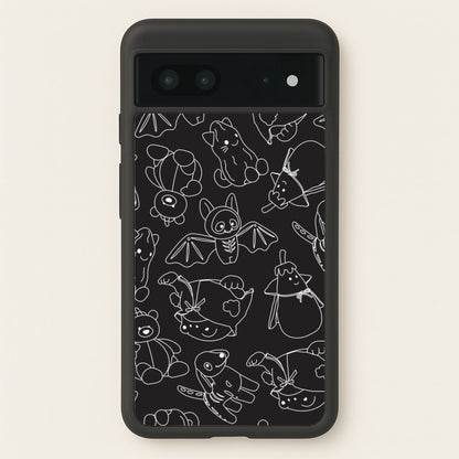 Halloween Plushies Pattern II - Halloween Google Pixel 7 Case
