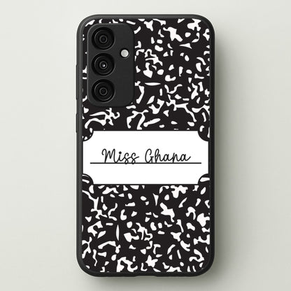 Personalised School Notebook Galaxy A55 Case
