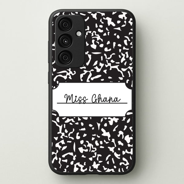 Personalised School Notebook Galaxy A55 Case