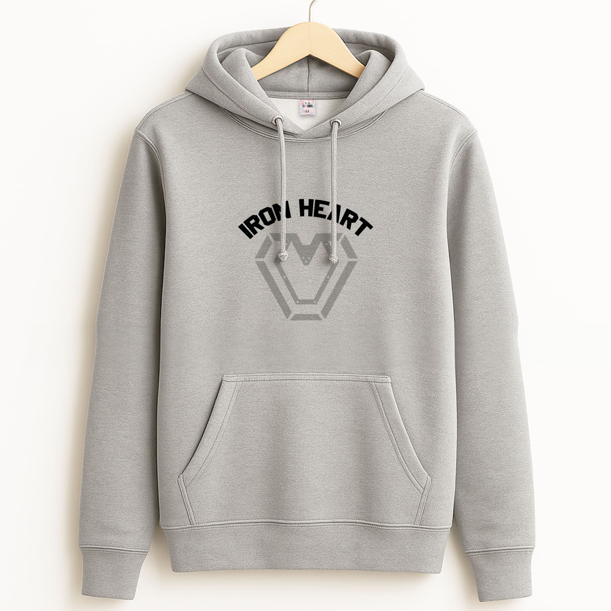 Metal Hero Heart Unisex Grey Hoodie
