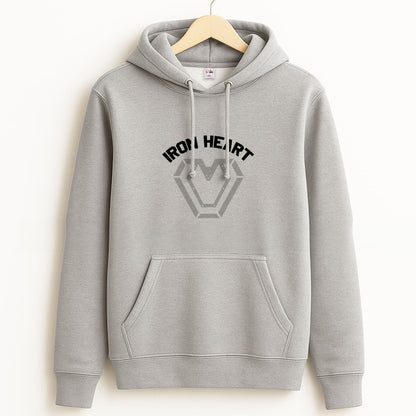 Metal Hero Heart Unisex Grey Hoodie