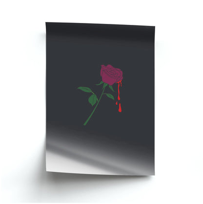 Dark Pink Rose Poster