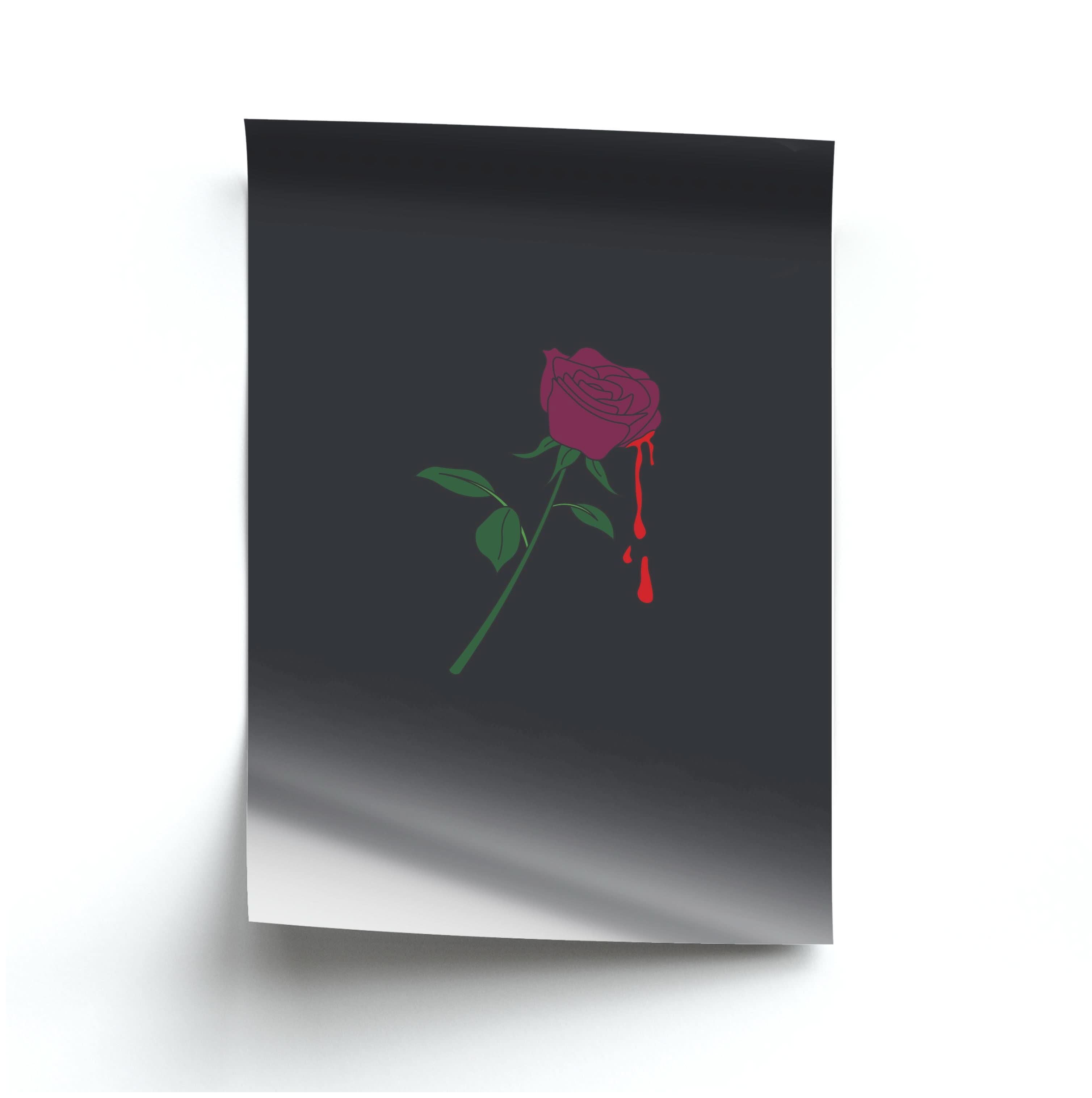 Dark Pink Rose Poster