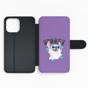 Spooky Cute Blue Alien Flip / Wallet Phone Case 2