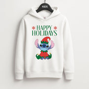 Cute Blue Alien Elf Kids Hoodie 1
