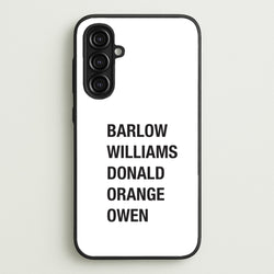 Take Band Members Names Galaxy A16 Case