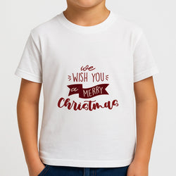 We Wish You A Merry Christmas Quote Boys T-Shirt