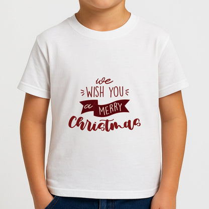 We Wish You A Merry Christmas Quote Boys T-Shirt