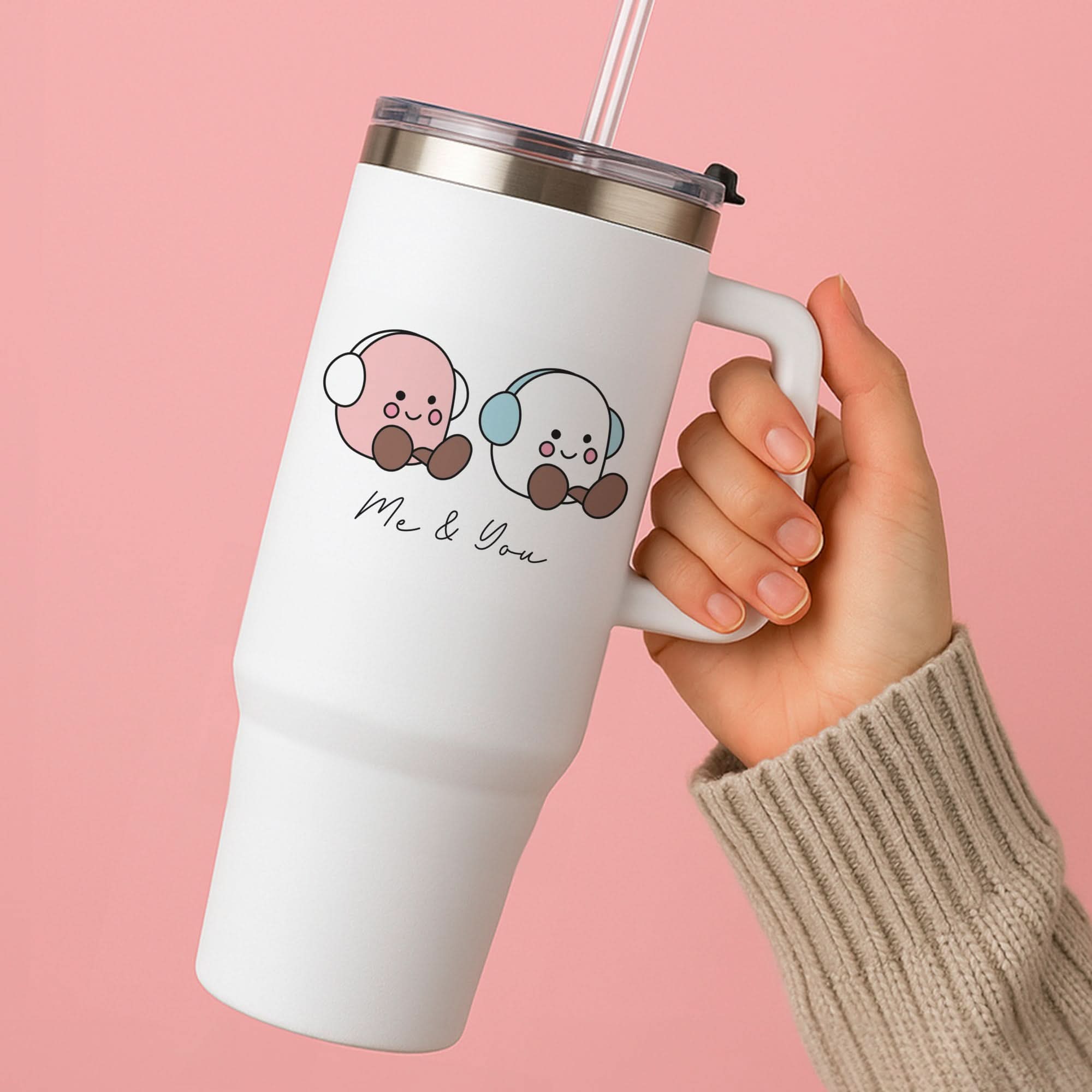 Cute Christmas Marshmellow Plushies Tumbler