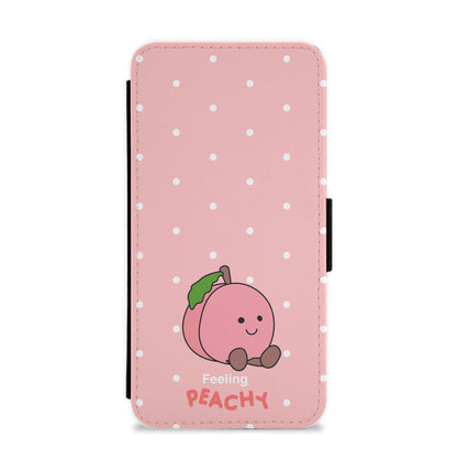 Peach Pattern Flip / Wallet Phone Case