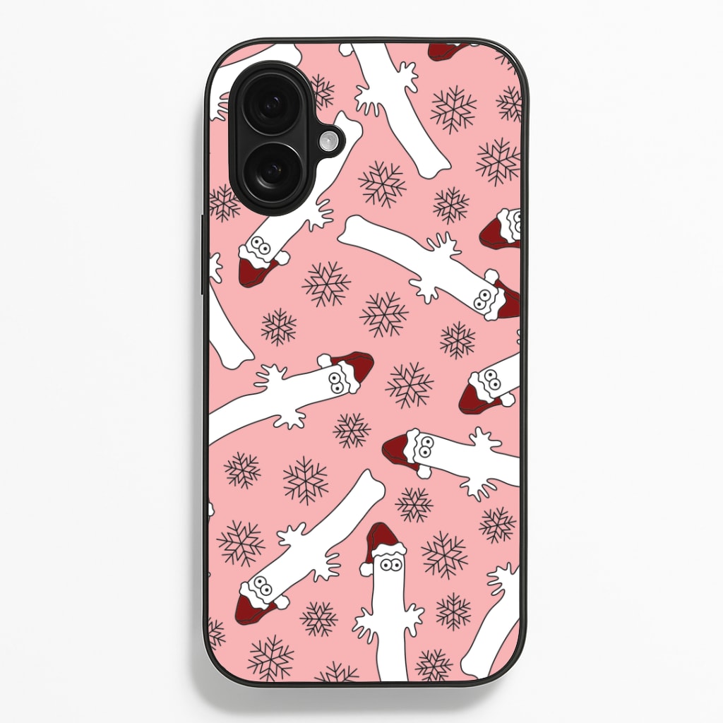 Wiggly Moom Xmas Hat Pattern iPhone 16 Plus Case