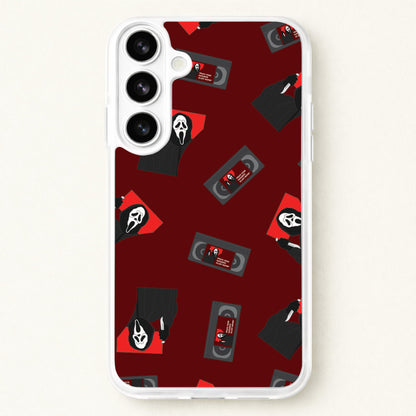 VHS & Ghostface Pattern Galaxy S26 Case
