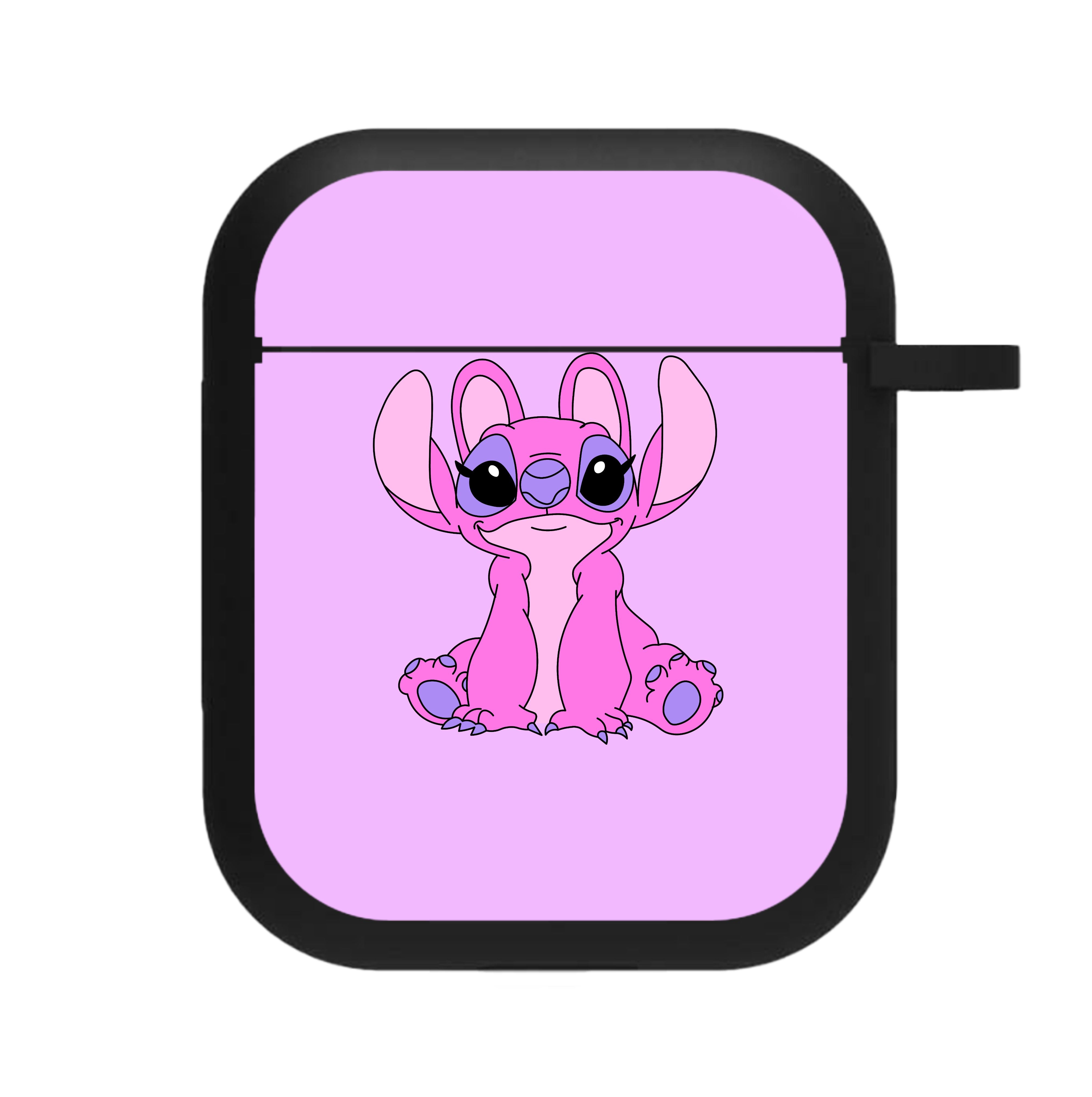 Sitting Down - Pink Alien AirPods Case