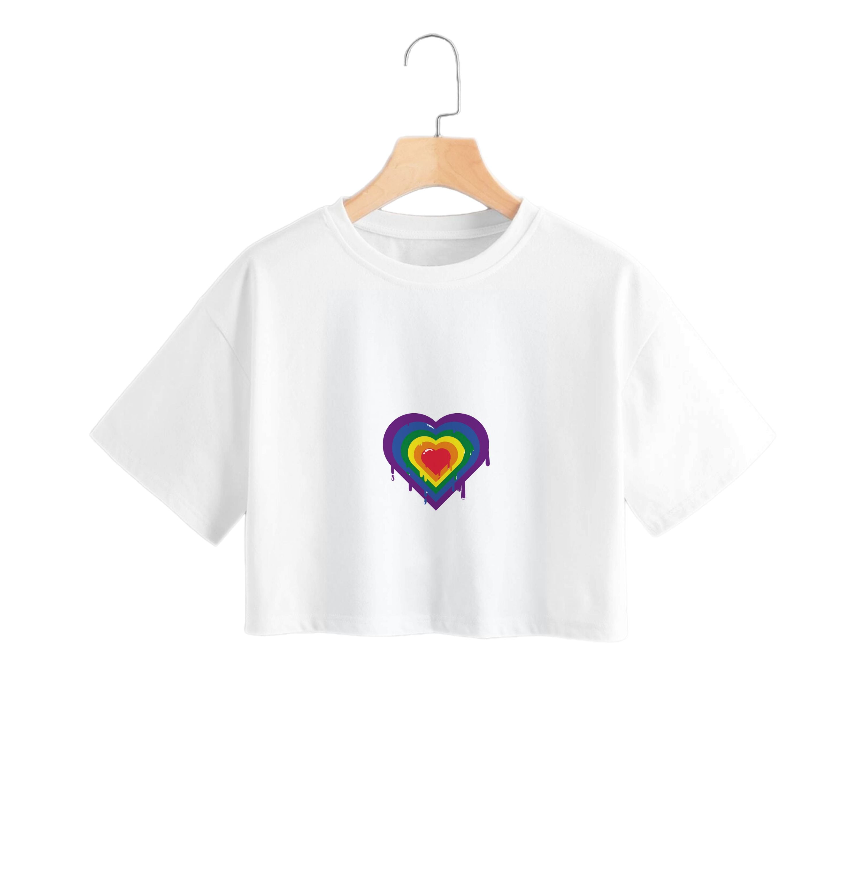 Dripped heart - Pride Crop Top