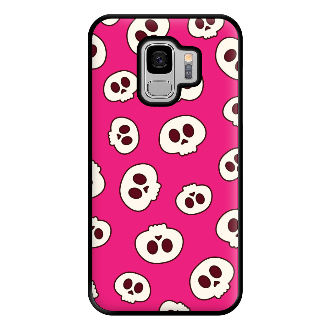 Pink Skulls Pattern Galaxy S9 Case
